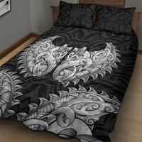 New Zealand Ta Moko Quilt Bed Set Aotearoa Maori Chest Tattoo Black LT14 - Polynesian Pride