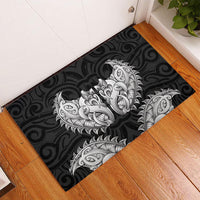 New Zealand Ta Moko Rubber Doormat Aotearoa Maori Chest Tattoo Black LT14 - Polynesian Pride