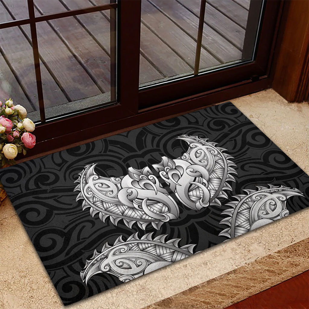 New Zealand Ta Moko Rubber Doormat Aotearoa Maori Chest Tattoo Black LT14 - Polynesian Pride