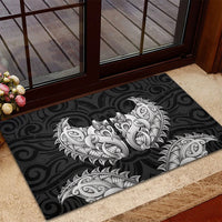 New Zealand Ta Moko Rubber Doormat Aotearoa Maori Chest Tattoo Black LT14 - Polynesian Pride