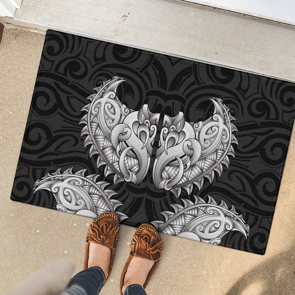 New Zealand Ta Moko Rubber Doormat Aotearoa Maori Chest Tattoo Black LT14 - Polynesian Pride