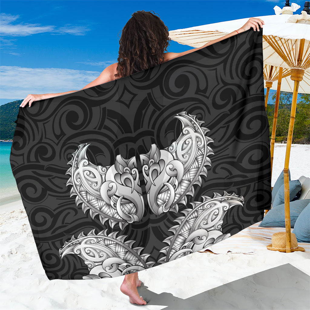 New Zealand Ta Moko Sarong Aotearoa Maori Chest Tattoo Black LT14 One Size 44 x 66 inches Black - Polynesian Pride