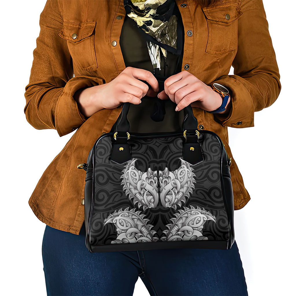 New Zealand Ta Moko Shoulder Handbag Aotearoa Maori Chest Tattoo Black LT14 - Polynesian Pride