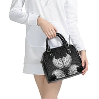 New Zealand Ta Moko Shoulder Handbag Aotearoa Maori Chest Tattoo Black LT14 - Polynesian Pride