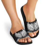 New Zealand Ta Moko Slide Sandals Aotearoa Maori Chest Tattoo Black LT14 - Polynesian Pride