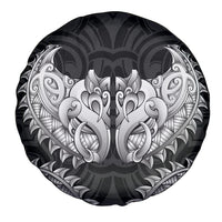 New Zealand Ta Moko Spare Tire Cover Aotearoa Maori Chest Tattoo Black LT14 - Polynesian Pride