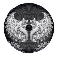 New Zealand Ta Moko Spare Tire Cover Aotearoa Maori Chest Tattoo Black LT14 - Polynesian Pride