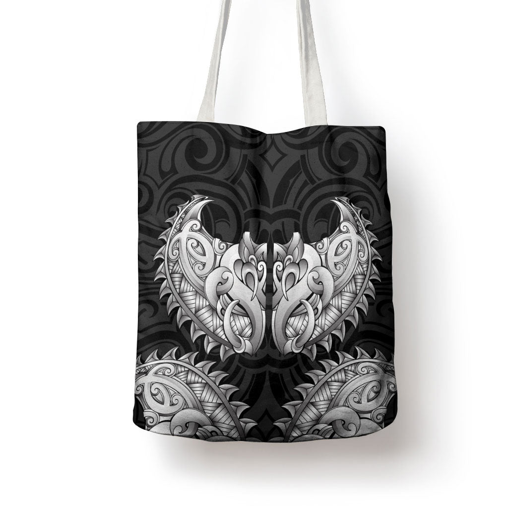New Zealand Ta Moko Tote Bag Aotearoa Maori Chest Tattoo Black LT14 - Polynesian Pride