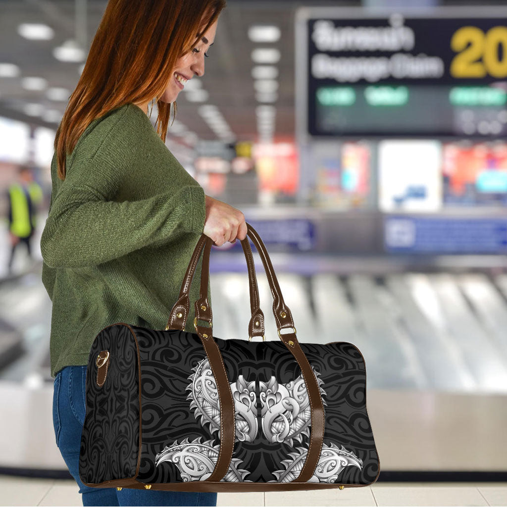 New Zealand Ta Moko Travel Bag Aotearoa Maori Chest Tattoo Black LT14 - Polynesian Pride