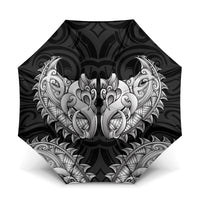 New Zealand Ta Moko Umbrella Aotearoa Maori Chest Tattoo Black LT14 One Size Folded 11.42 inch Opened Diameter 37.4 inch Black - Polynesian Pride