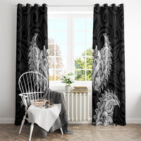 New Zealand Ta Moko Window Curtain Aotearoa Maori Chest Tattoo Black LT14 - Polynesian Pride