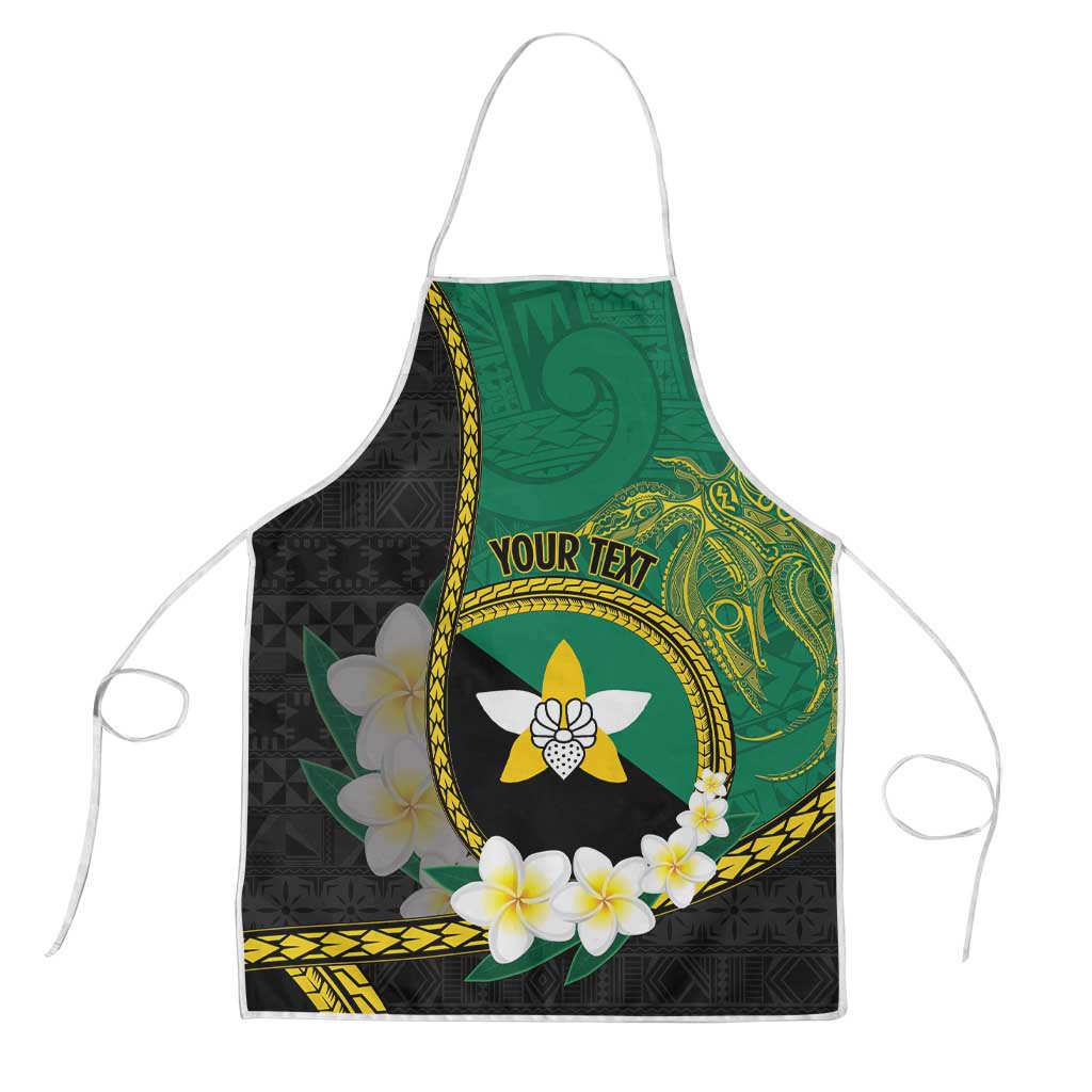 Personalised PNG Enga Provins Apron Papua New Guinea Plumeria Melanesian Pattern - Polynesian Pride