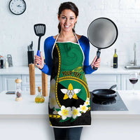 Personalised PNG Enga Provins Apron Papua New Guinea Plumeria Melanesian Pattern - Polynesian Pride