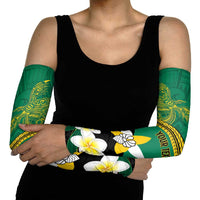 Personalised PNG Enga Provins Arm Sleeves Papua New Guinea Plumeria Melanesian Pattern - Polynesian Pride