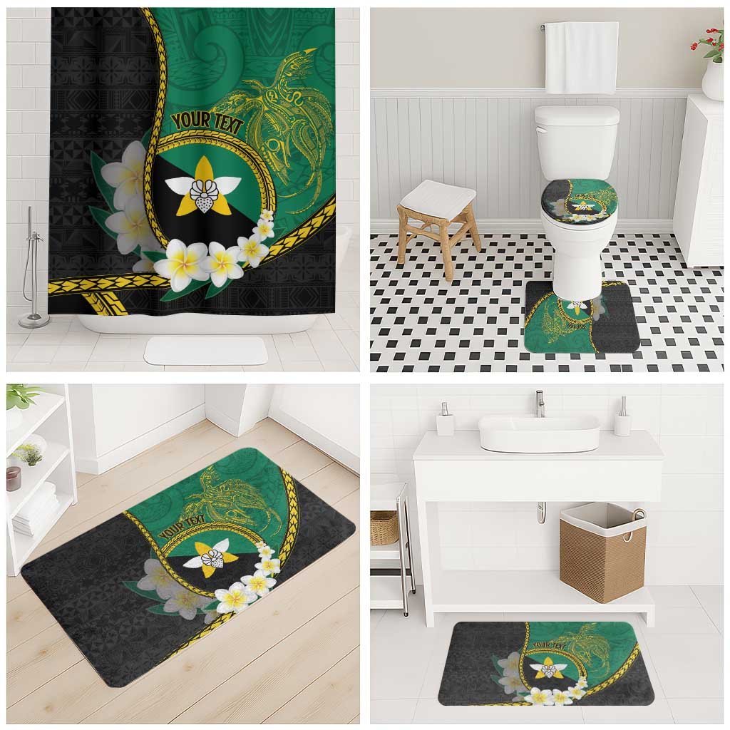 Personalised PNG Enga Provins Bathroom Set Papua New Guinea Plumeria Melanesian Pattern - Polynesian Pride