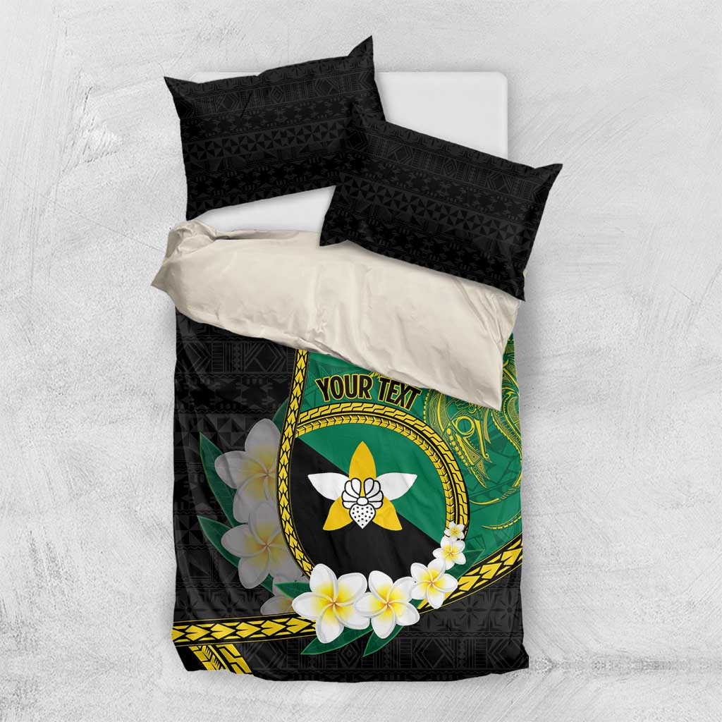 Personalised PNG Enga Provins Bedding Set Papua New Guinea Plumeria Melanesian Pattern - Polynesian Pride