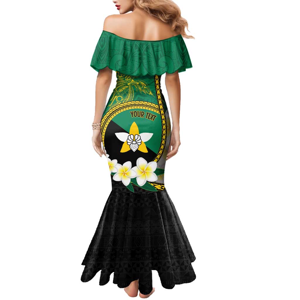 Personalised PNG Enga Provins Family Matching Mermaid Dress and Hawaiian Shirt Papua New Guinea Plumeria Melanesian Pattern - Polynesian Pride