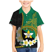 Personalised PNG Enga Provins Family Matching Mermaid Dress and Hawaiian Shirt Papua New Guinea Plumeria Melanesian Pattern - Polynesian Pride