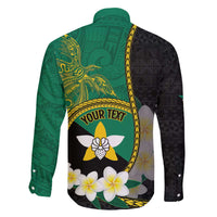 Personalised PNG Enga Provins Family Matching Off The Shoulder Long Sleeve Dress and Hawaiian Shirt Papua New Guinea Plumeria Melanesian Pattern - Polynesian Pride