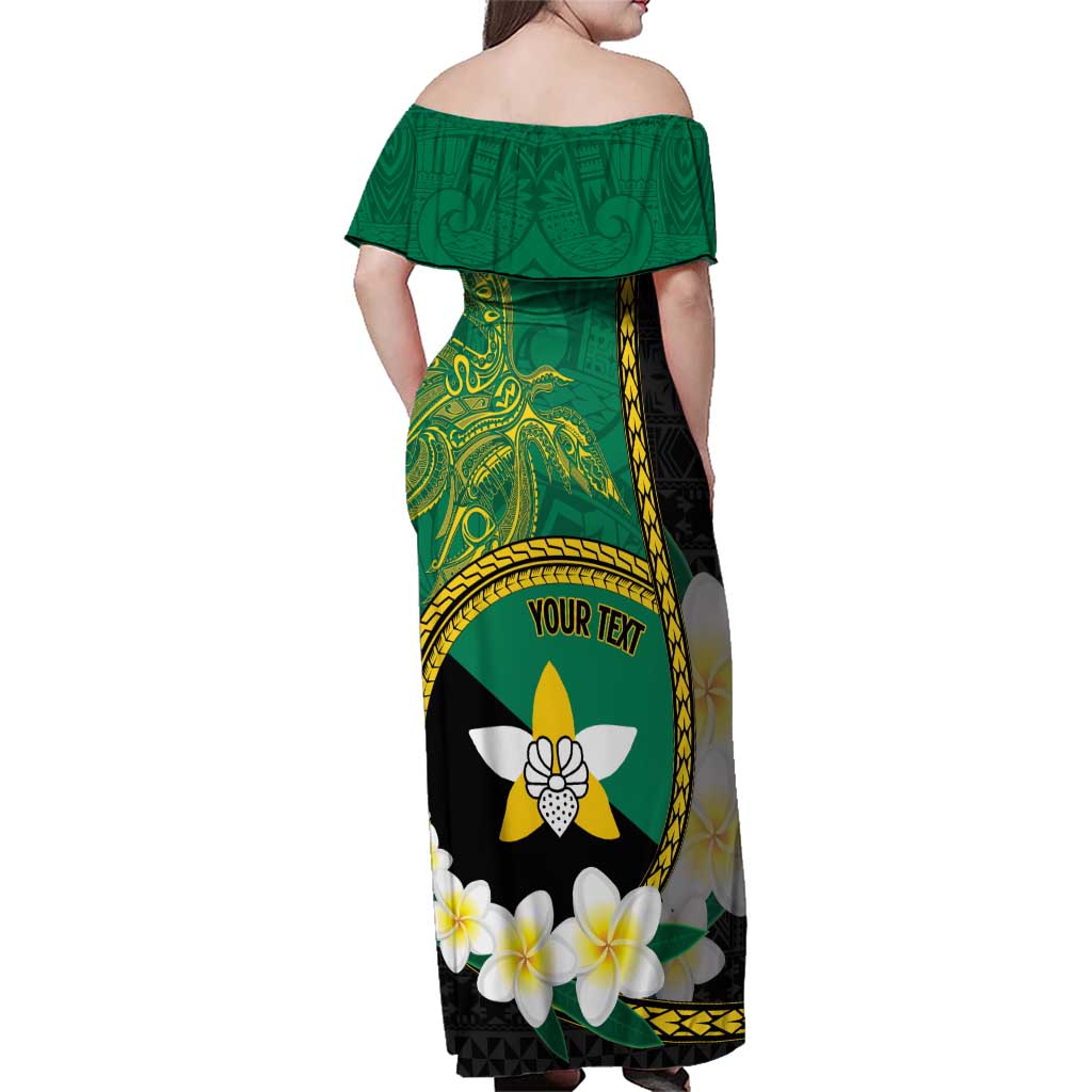 Personalised PNG Enga Provins Family Matching Off Shoulder Maxi Dress and Hawaiian Shirt Papua New Guinea Plumeria Melanesian Pattern - Polynesian Pride