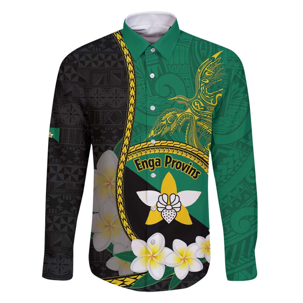 Personalised PNG Enga Provins Family Matching Off Shoulder Short Dress and Hawaiian Shirt Papua New Guinea Plumeria Melanesian Pattern - Polynesian Pride