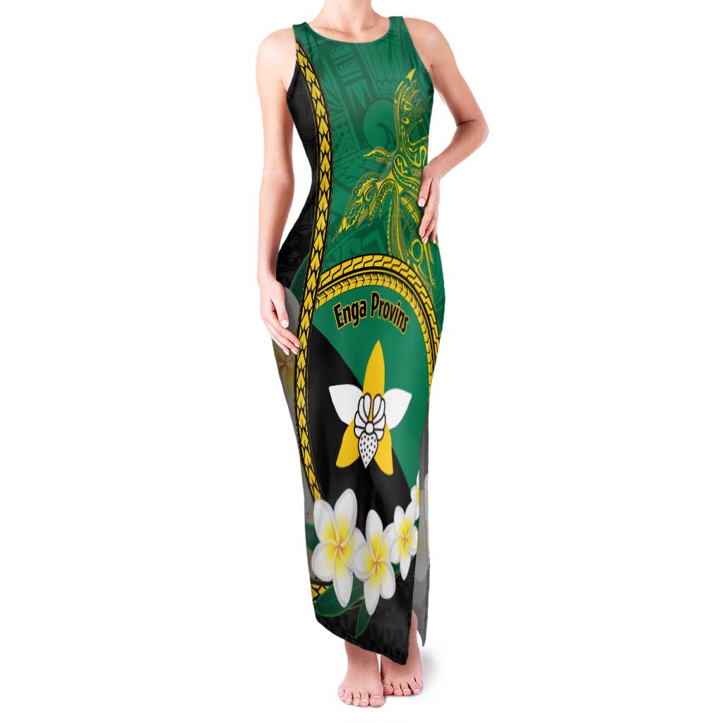 Personalised PNG Enga Provins Family Matching Tank Maxi Dress and Hawaiian Shirt Papua New Guinea Plumeria Melanesian Pattern - Polynesian Pride