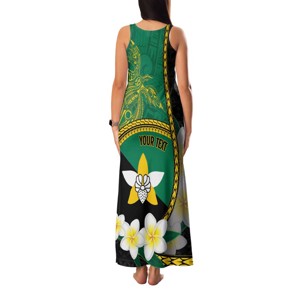 Personalised PNG Enga Provins Family Matching Tank Maxi Dress and Hawaiian Shirt Papua New Guinea Plumeria Melanesian Pattern - Polynesian Pride