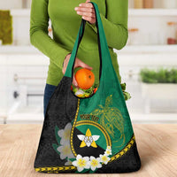Personalised PNG Enga Provins Grocery Bag Papua New Guinea Plumeria Melanesian Pattern - Polynesian Pride