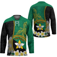 Personalised PNG Enga Provins Hockey Jersey Papua New Guinea Plumeria Melanesian Pattern - Polynesian Pride