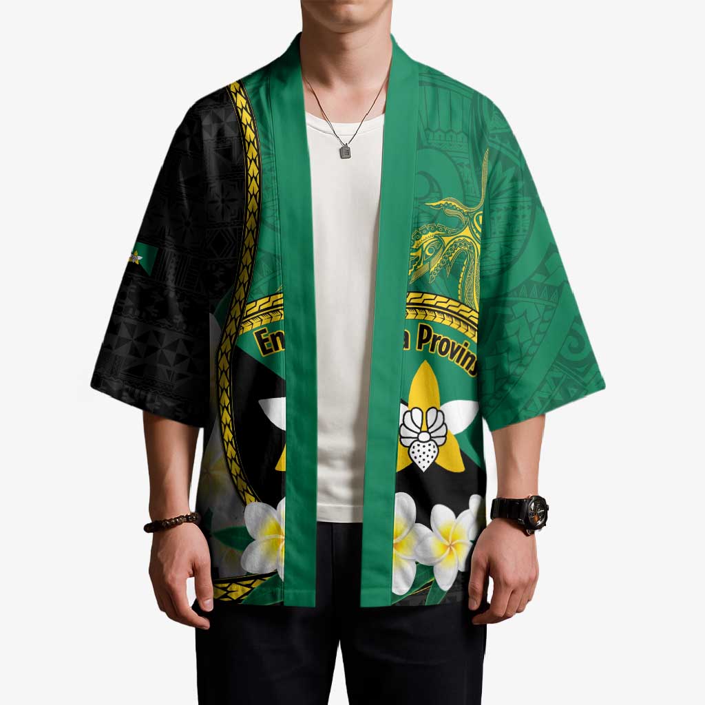 Personalised PNG Enga Provins Kimono Papua New Guinea Plumeria Melanesian Pattern - Polynesian Pride