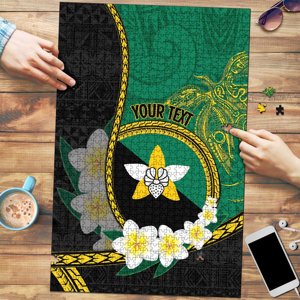Personalised PNG Enga Provins Puzzle Papua New Guinea Plumeria Melanesian Pattern - Polynesian Pride