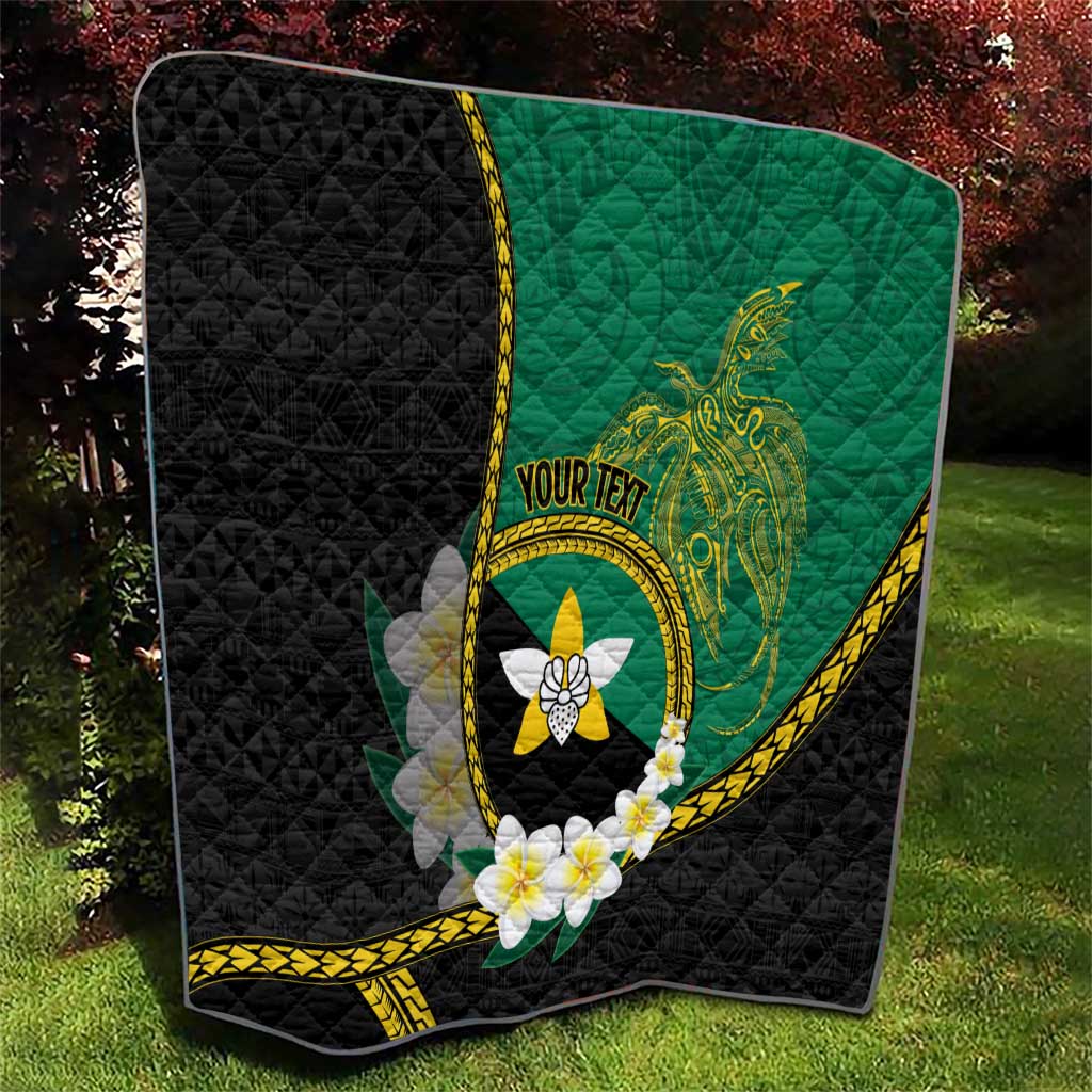 Personalised PNG Enga Provins Quilt Papua New Guinea Plumeria Melanesian Pattern - Polynesian Pride