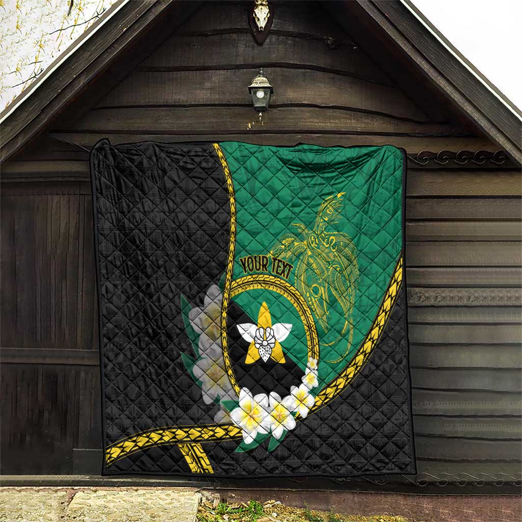 Personalised PNG Enga Provins Quilt Papua New Guinea Plumeria Melanesian Pattern - Polynesian Pride