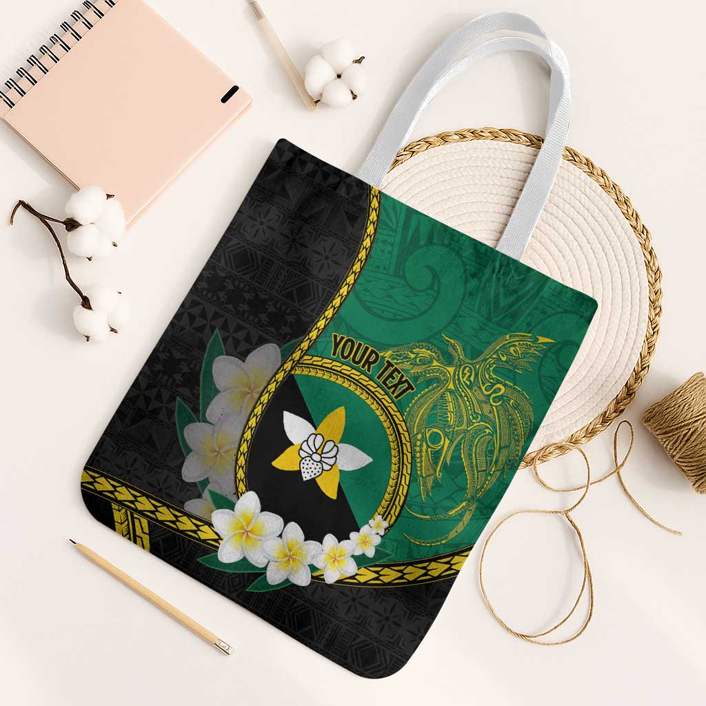 Personalised PNG Enga Provins Tote Bag Papua New Guinea Plumeria Melanesian Pattern - Polynesian Pride