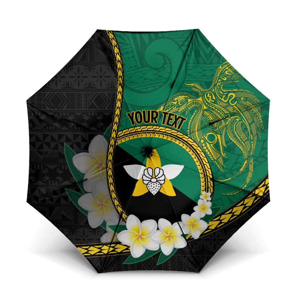 Personalised PNG Enga Provins Umbrella Papua New Guinea Plumeria Melanesian Pattern - Polynesian Pride