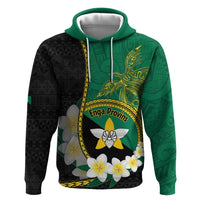 Personalised PNG Enga Provins Zip Hoodie Papua New Guinea Plumeria Melanesian Pattern - Polynesian Pride