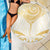 Gold White New Zealand Manta Ray Beach Blanket Aotearoa Maori Haehae - Polynesian Pride