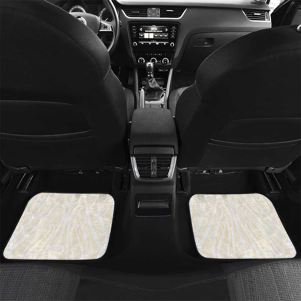 Gold White New Zealand Manta Ray Car Mats Aotearoa Maori Haehae - Polynesian Pride