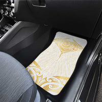 Gold White New Zealand Manta Ray Car Mats Aotearoa Maori Haehae - Polynesian Pride