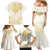 Gold White New Zealand Manta Ray Family Matching Mermaid Dress and Hawaiian Shirt Aotearoa Maori Haehae - Polynesian Pride