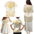 Gold White New Zealand Manta Ray Family Matching Puletasi and Hawaiian Shirt Aotearoa Maori Haehae - Polynesian Pride