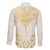 Gold White New Zealand Manta Ray Family Matching Short Sleeve Bodycon Dress and Hawaiian Shirt Aotearoa Maori Haehae - Polynesian Pride