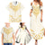 Gold White New Zealand Manta Ray Family Matching Summer Maxi Dress and Hawaiian Shirt Aotearoa Maori Haehae - Polynesian Pride