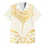 Gold White New Zealand Manta Ray Family Matching Tank Maxi Dress and Hawaiian Shirt Aotearoa Maori Haehae - Polynesian Pride