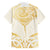 Gold White New Zealand Manta Ray Family Matching Tank Maxi Dress and Hawaiian Shirt Aotearoa Maori Haehae - Polynesian Pride