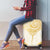 Gold White New Zealand Manta Ray Luggage Cover Aotearoa Maori Haehae - Polynesian Pride