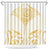 Gold White New Zealand Manta Ray Shower Curtain Aotearoa Maori Haehae - Polynesian Pride