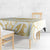 Gold White New Zealand Manta Ray Tablecloth Aotearoa Maori Haehae - Polynesian Pride