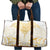 Gold White New Zealand Manta Ray Travel Bag Aotearoa Maori Haehae - Polynesian Pride
