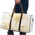 Gold White New Zealand Manta Ray Travel Bag Aotearoa Maori Haehae - Polynesian Pride